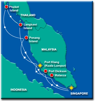 Andaman Sea Cruises Map